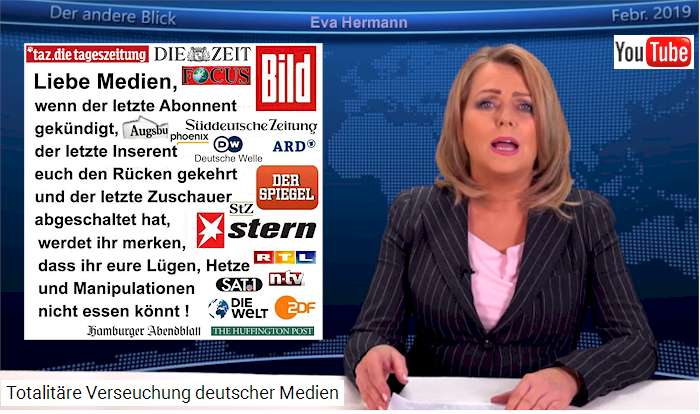 Eva Herman berichtet über die Zentralisierung der deutschen Presse. Der Begriff "Gleichschaltung" erhält eine ganz neue Qualität.